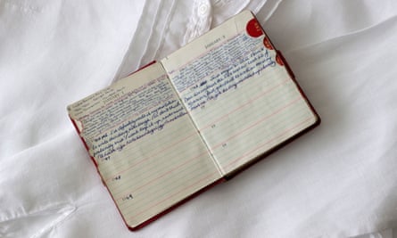 An old diary on a bed