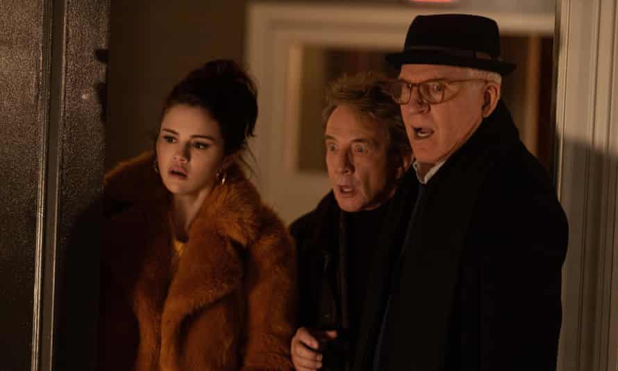Manhattan Murder Mystery… Selena Gomez, Martin Short and Steve Martin in Only the Murders in the Building.