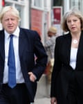 Boris Johnson and Theresa May