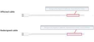 How to identify the faulty USB-C power cables.