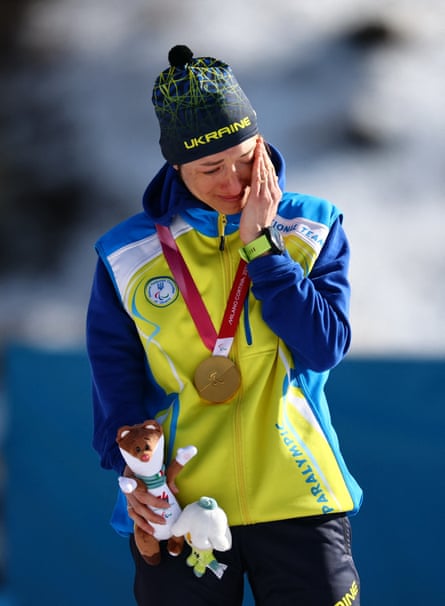 An emotional Oleksandra Kononova