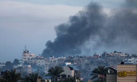 Smoke rises in the Gaza Strip during an Israeli military operation.