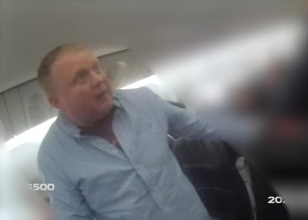 Screen grab from bodycam footage of Robert Bush’s arrest