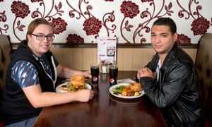 Jay Warn at the Toby Carvery with boyfriend Jordan.