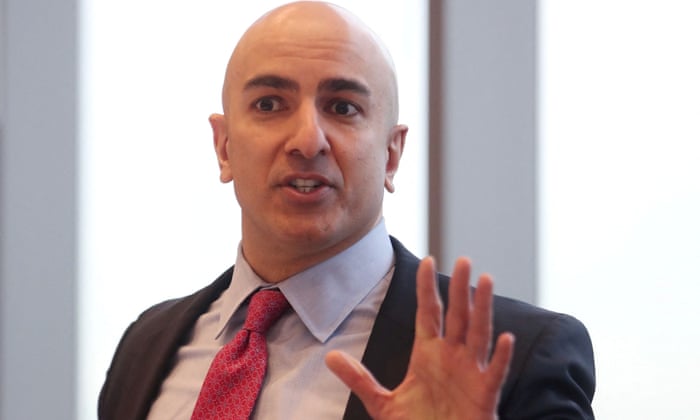A picture of president of the Federal Reserve Bank of Minneapolis Neel Kashkari speaking in 2019.