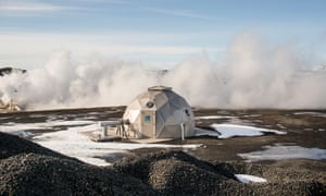 A geothermal power station near Lake Mývatn.