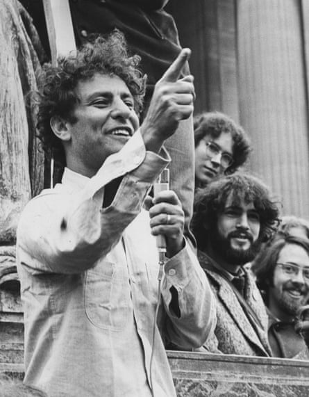 Abbie Hoffman at the 1968 uprising, in A Time to Stir