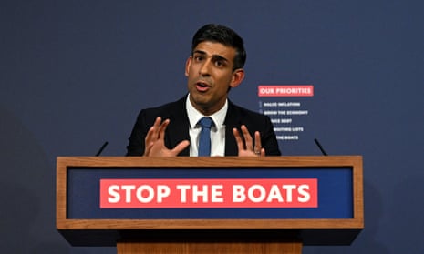 Rishi Sunak speaking during a press conference in Downing Street