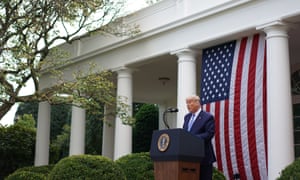 Trump speaks on Covid-19 testing in the Rose Garden of the White House on Monday.