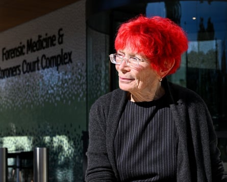 Judy Deacon outside the NSW coroner’s court on Monday. She is calling for change after her son, who lived with schizophrenia, was fatally shot.