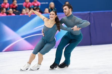 Laurence Fournier Beaudry and Guillaume Cizeron perform in the ice dance pairs