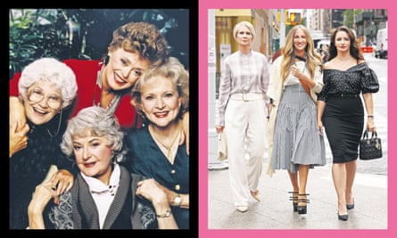 Left, the Golden Girls, aged between 51 and 63; right, the cast of And Just Like That, in their mid-50s