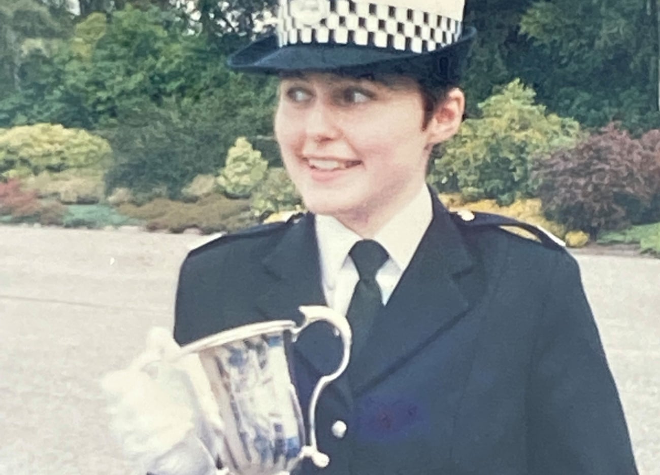 Karen Campbell at her passing out parade at  the police college in Tulliallan.
