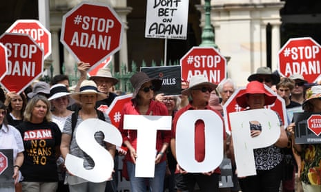 Protesters against the Adani coalmine in Brisbane