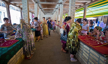 A jewellery market in Bukhara.