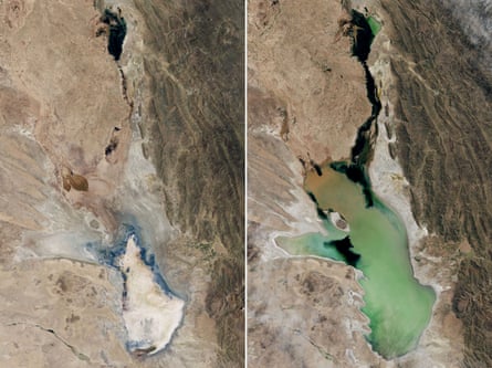 Lake Poopó — once Bolivia’s second-largest lake and an important fishing resource for local communities — has essentially dried up