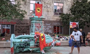 A statue of Egerton Ryerson, one of the architects of Canada’s indigenous boarding school system, was felled in June following a protest on the campus of the university that bears his name in downtown Toronto.