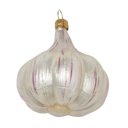 Head of garlic glass ornament
