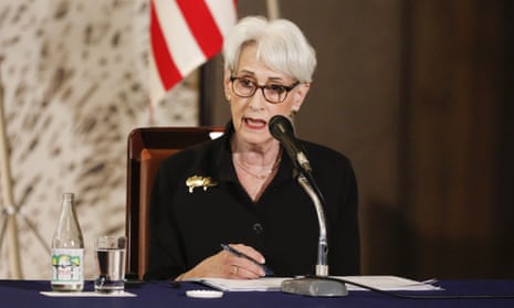 The US deputy secretary of state, Wendy Sherman, speaks during a news conference in Tokyo this week. She will continue her Asian tour in China.