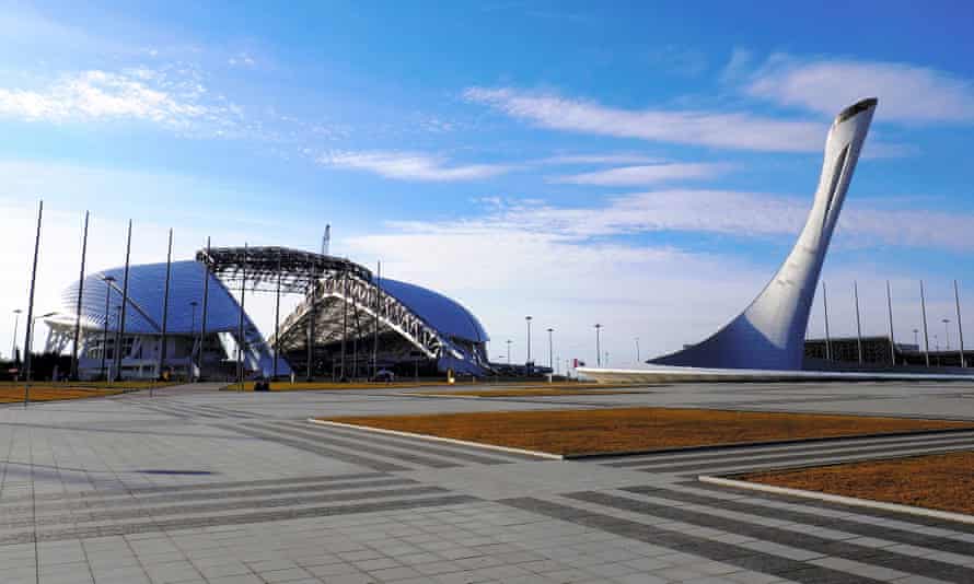 On ice … the deserted Sochi Winter Olympics site.