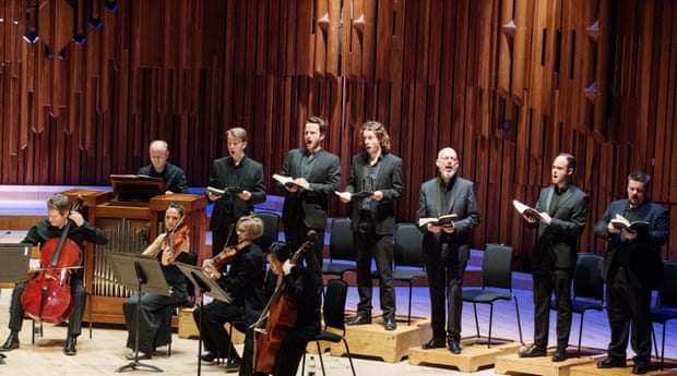 St John Passion at the Barbican, with Mark Padmore, third from right.