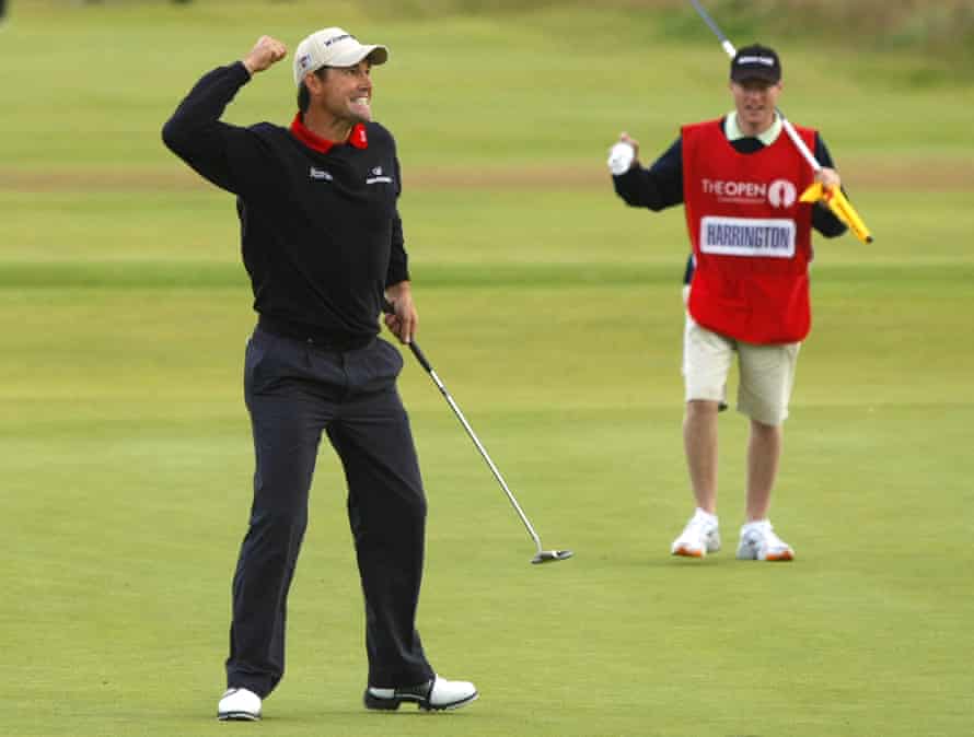Padraig Harrington says his caddy Ronan Flood’s encouragement was key to his 2007 British Open victory.