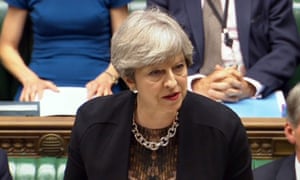 The prime minister, Theresa May, in the Commons