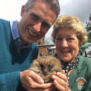 Gavin Williamson and hedgehog