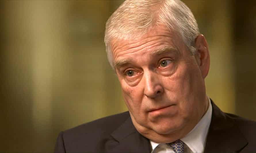 Prince Andrew during his controversial Newsnight interview.