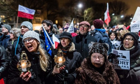 Thousands of Poles have been protesting against what they see as the government’s attacks on democracy