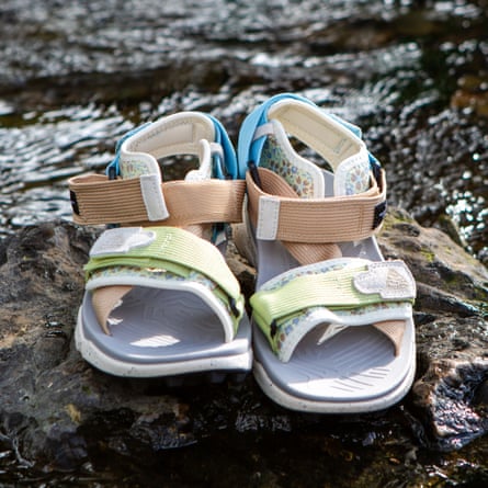 Testing walking sandals. Flower Mountain Sandal