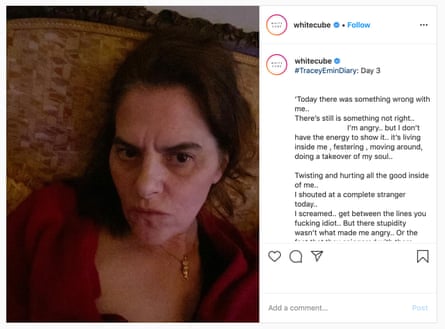 ‘A sense of fear’ … the artist kept an Instagram diary of her changing moods in lockdown.