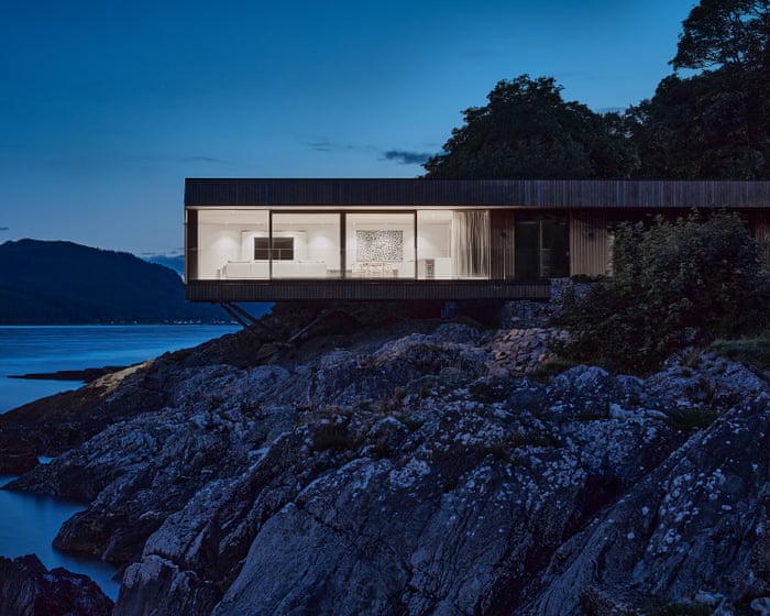 Clean lines and a connection with nature: the modernist beach house jutting out over a Scottish loch