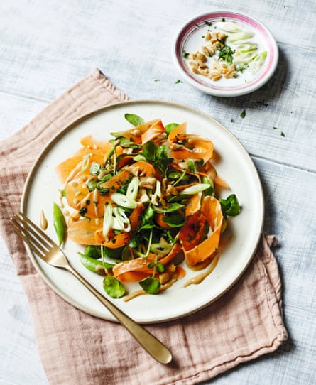 Katy Bescow’s easy vegan satay salad.