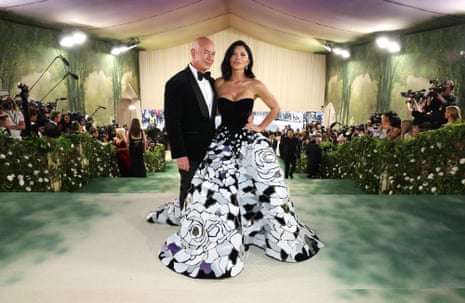 Jeff Bezos and Lauren Sanchez attend The 2024 Met Gala Celebrating
