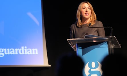 Katharine Viner, the Guardian’s editor-in-chief, speaking in London last night.