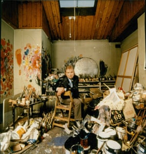 Clutter as creative ... Francis Bacon in his studio.