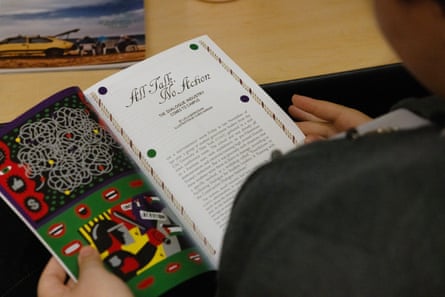 A student flips through a magazine