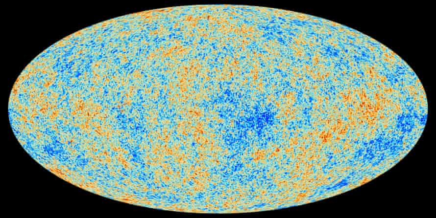 The cosmic microwave background of the universe, mapped from space.