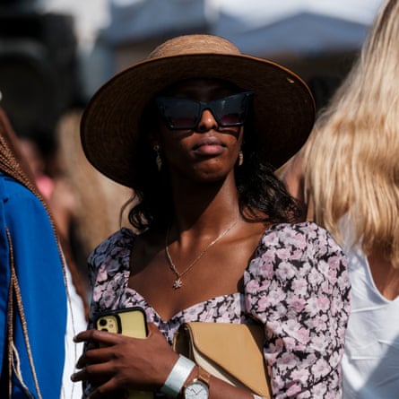 A racegoer at Ngong Racecourse.