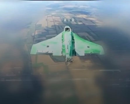 Screengrab from Ukrainian interceptor drone as it approaches and destroys a Russian Gerbera decoy drone