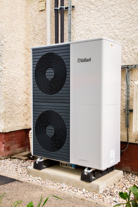 Picture of a large external freestanding unit with fans on the front, munted on a solid base, looking very similar to an air conditioning unit