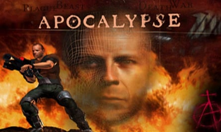 The Apocalypse title screen – the only part of the game where Bruce Willis is in anyway recognisable