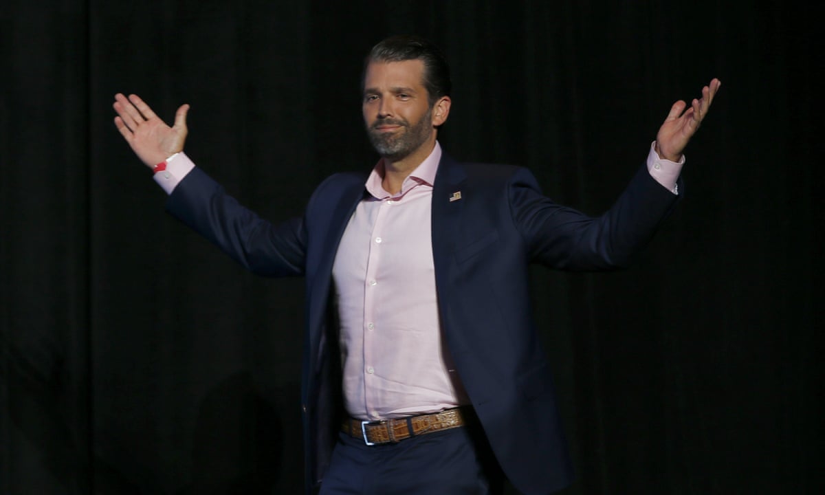 Donald Trump Jr's new anti-Biden book misplaces apostrophe in title | Politics books | The Guardian