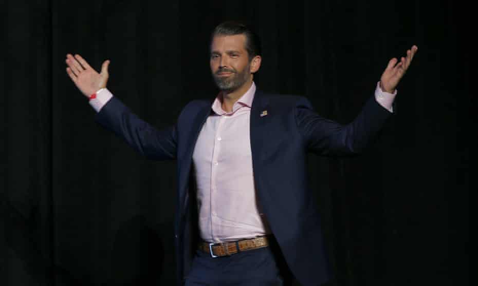 Donald Trump Jr greets the Students for Trump conference at Dream City Church in Phoenix, Arizona in June.