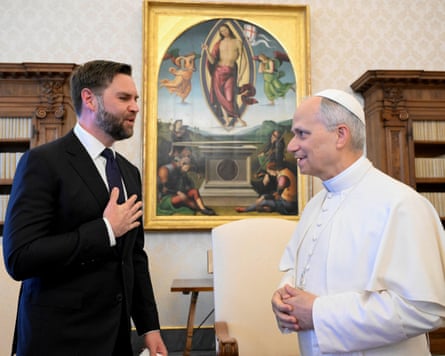 JD Vance and Pope Leo at the Vatican