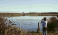 Sean Dooley pictured, at age 11, birdwatching at 'Seaford swamp', a fresh water wetland in Melbourne's south-east