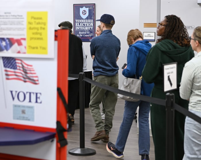 Early voting soars in Senate battlegrounds as Trump set to rally in Florida, Kansas and Iowa – live