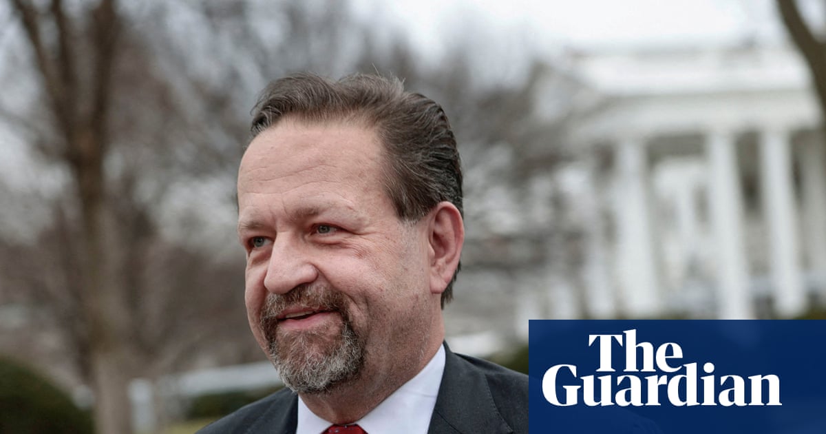 Sebastian Gorka unveils the new counterterrorism strategy, seen here in its original form: a Red Scare meme taped to a dartboard.