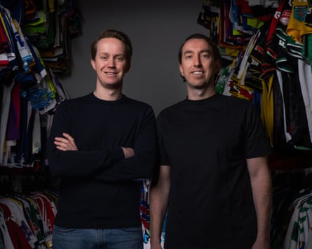 Brothers Bob (left) and Tijmen Zonderwijk, the founders of MatchWornShirt.